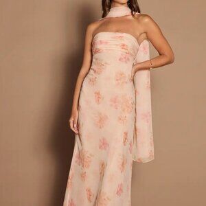 Azazie Atelier Maxi Dress - Pink Floral